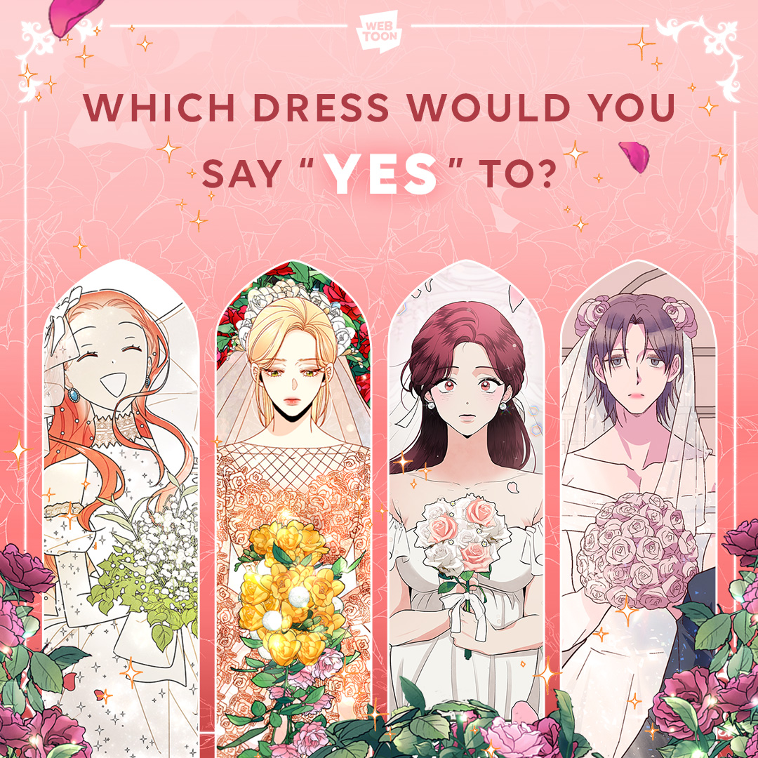webtoonofficial's tweet photo. Just... yes 😌 Which dress would you choose?👰♀️ #WEBTOON
#TheRemarriedEmpress #AgeMatters #TilDebtDoUsPart #FirstNightWithTheDuke #TheMakeupRemover https://t.co/gnY4edOGSS