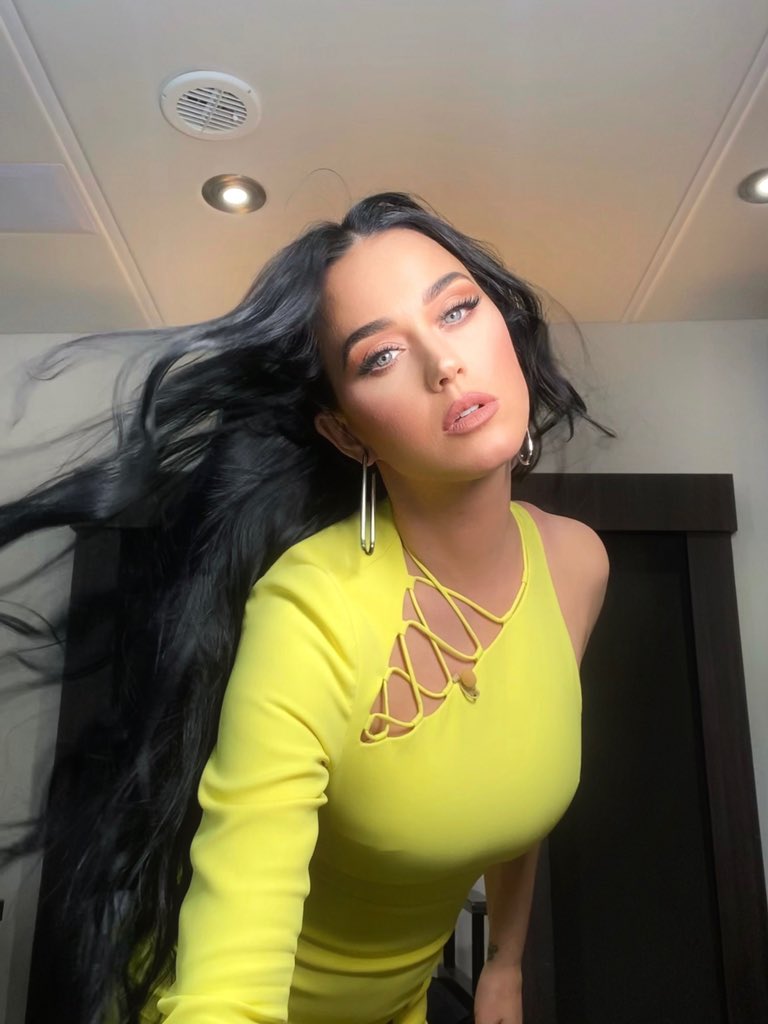 katyperry's tweet image. BTS lookin like a baby chick on #americanidol rn