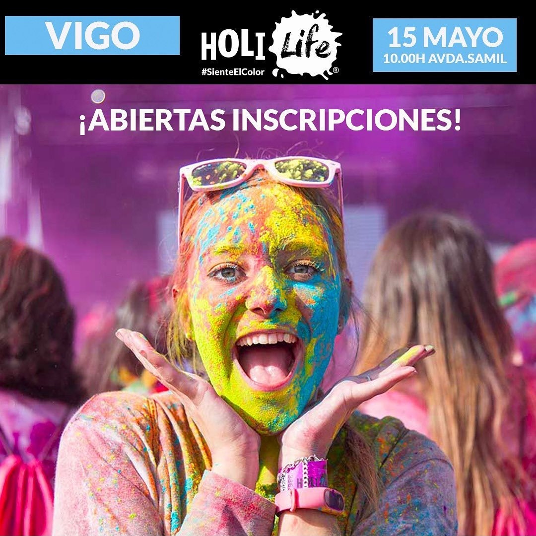 HoliLifeSpain's tweet photo. Holi life vuelve ¿donde? A VIGO el 15 de Mayo ¡¡¡No te lo puedes perder!!!
https://t.co/8rtW0FbOw4

#colores #Holi #Espana #sienteelcolor #carrera #FIESTA https://t.co/qIEloQssKP