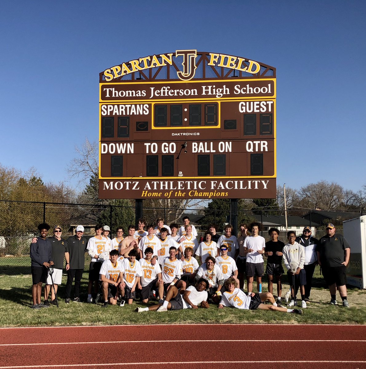 TJ Lacrosse defeats Littleton tonight 4-3, and head coach Jason Klimczak hits 50 career wins! Fun night all around!💪🥍 <a href="/CHSAA/">CHSAA</a> @DPSNewsNow