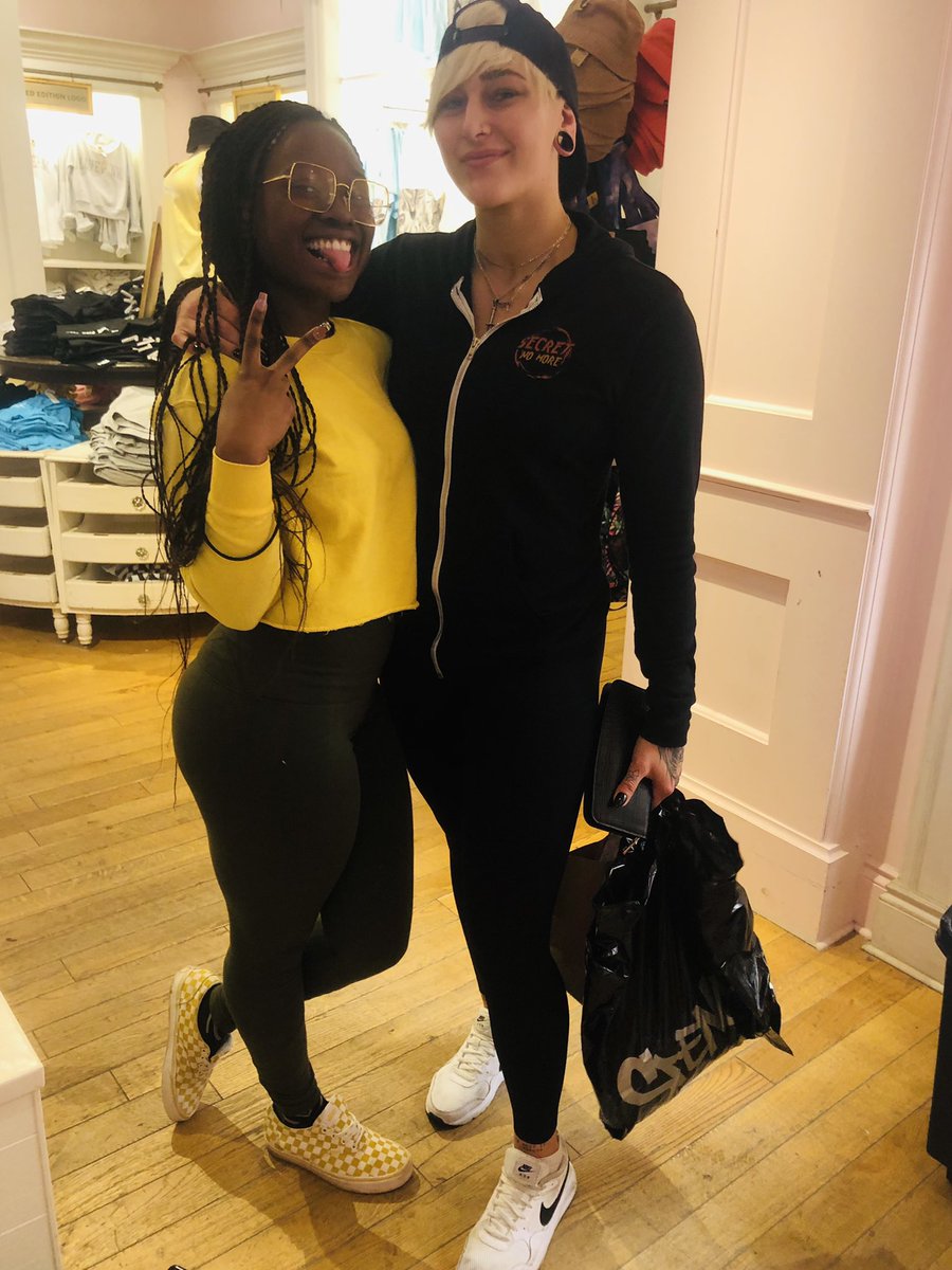 KayleenaKeene's tweet photo. *So I was at work minding my work business and I just in time caught Rhea fucking Ripley coming out our store love her 
#brutality @RheaRipley_WWE * https://t.co/CY7tILz8hm