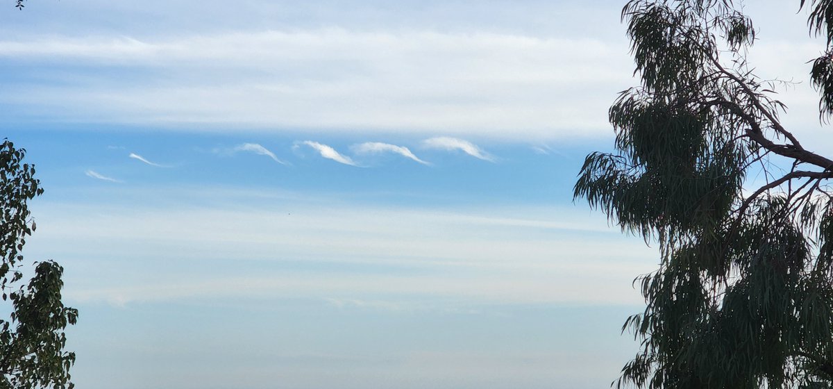 Hey <a href="/NWSSanDiego/">NWS San Diego</a> These beautiful Kelvin-Helmholtz clouds were spotted over OC