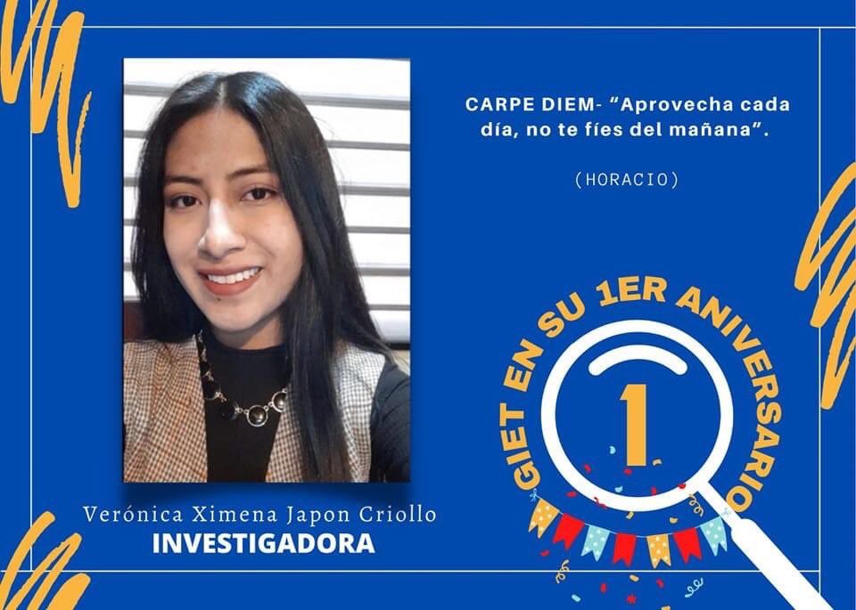 GIET2_0's tweet photo. ℹ️ INFO. El team #GIET presenta a su integrante Verónica Japón, Investigadora encaminada al mundo de la educación. 

#Veronica #Vega #Estudiantes #investments  #Colon https://t.co/nS32f9urkr