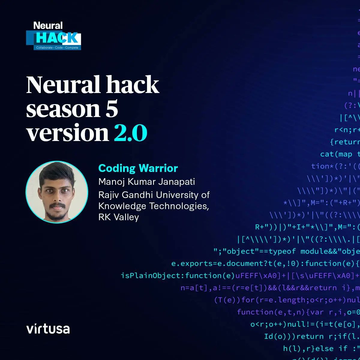 VirtusaCorp's tweet photo. The wait is finally over! Here are our winners of the NeuralHack Season 5 V2.0. Congratulations! We are excited to have you become part of the Virtusa family.
#NeuralHack #hackathon #graduateprogram #engineering #innovation #VirtusaGTP #VirtusaForStudents