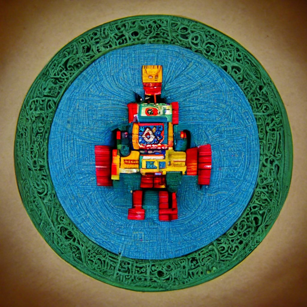 ryangermick's tweet image. Having a very fun time co-creating toy robots with #midjourney