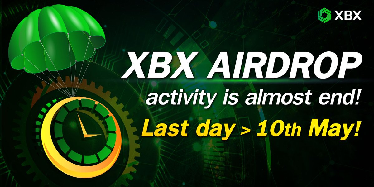 XBX airdrop activity is going to end in less than a month! join campaign here. you might be the lucky one!🤑 giv.gg/xbxairdrop 

#AirdropCrypto #airdropalert #Giveaway #Polygon