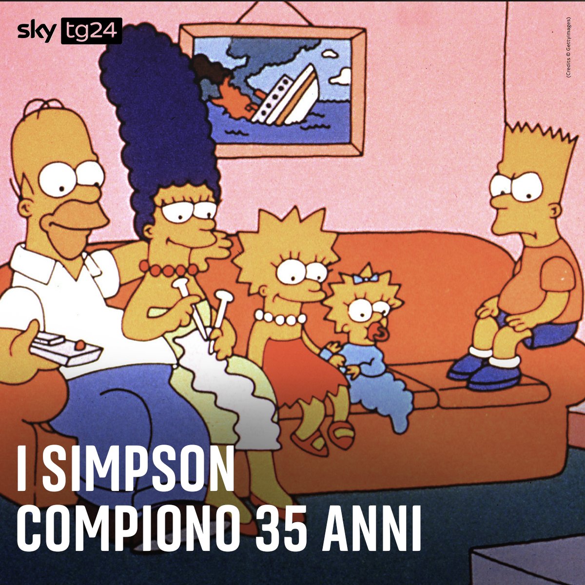 SkyTG24's tweet photo. Il #19aprile 1987 venne trasmessa negli Stati Uniti la prima puntata del cartone animato che sarebbe diventato il più longevo di sempre: "I #Simpson". La serie andava in onda sotto forma di brevi corti animati all'interno del "Tracey Ullman Show" https://t.co/fDYFb0ga1m