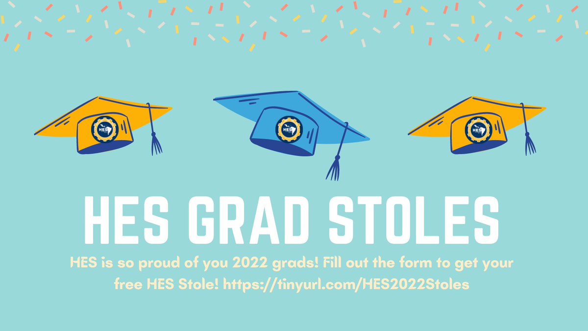 We want to celebrate our 2022 grads!🎓🥳 We are so proud of ya'll! Fill out the form asap as supplies are limited. Thank you for everything ya'll have done for HES 💙✨