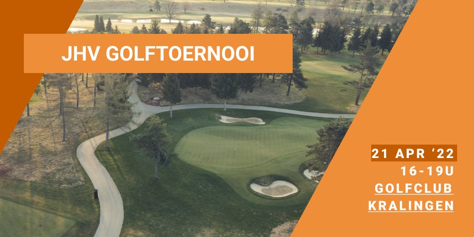Overmorgen is het zover. Het JHV Golftoernooi! Je kunt kiezen om deel te nemen aan een Golfclinc, of sluit aan bij het toernooi. 

Er zijn nog maar een paar plekken beschikbaar dus wees er snel bij!! 

Aanmelden:
eventbrite.nl/e/tickets-jhv-…
