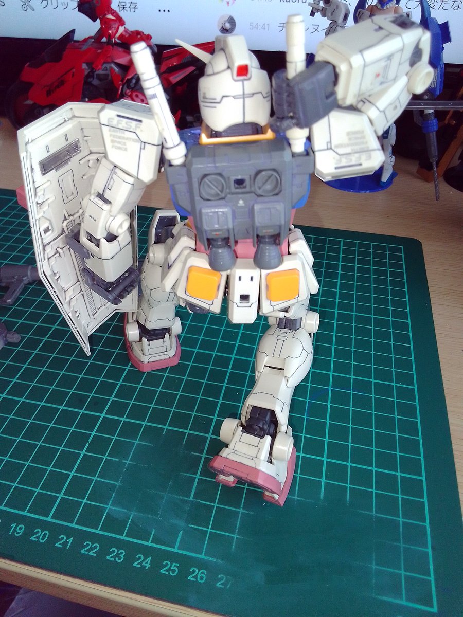 ＃ガンプラ
＃過去作
MG RX-78-2ガンダムversionONE YEAR WAR 0079 
保管中にアンテナ紛失しました。