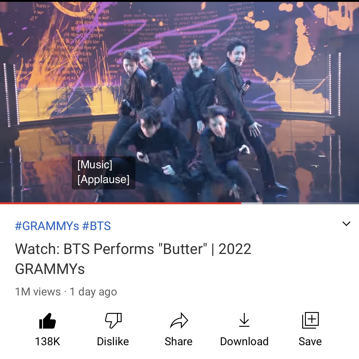 heartbeatsfor7's tweet photo. @BTSonShazam @BTS_twt Thanks for the reminder! Shazamed #BTS_Butter while watching the epic  #BTS Grammy performance (https://t.co/I5aKg7HkDv) @BTS_twt https://t.co/VDiBb0XQCs