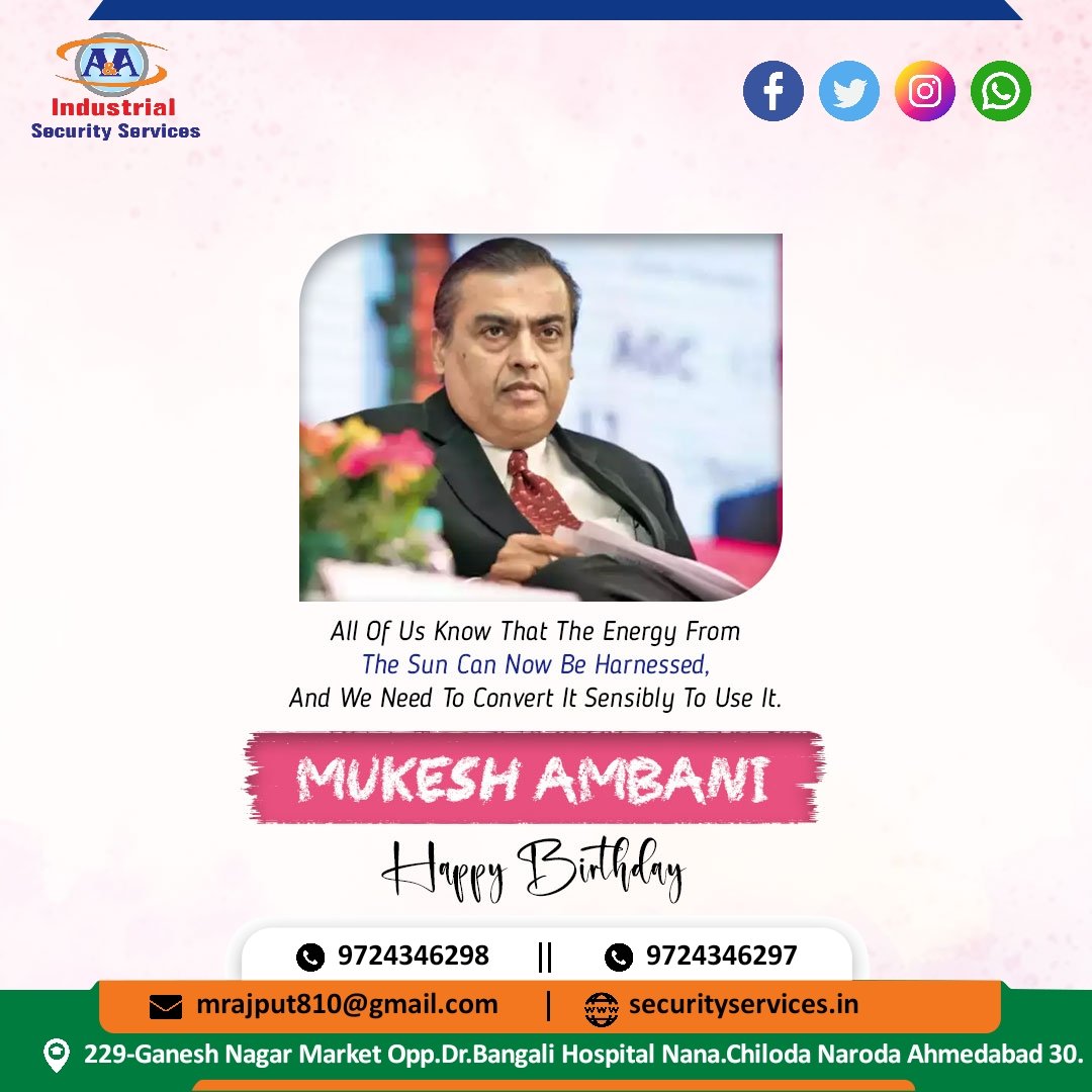 Happy birthday to you Mukesh Ambani Ji 