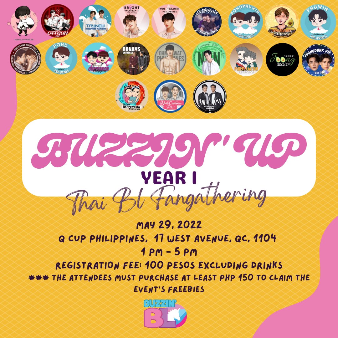 RonansUniverse's tweet photo. BUZZIN' UP YEAR I ✨

Create some BUZZ with us as we let unity reign across the Philippine Thai BL Fandom on a one-day event you surely wouldn’t miss!

#BUZZIN_UPYEAR1 #BUZZIN_BL
#โอมนนน #OhmNanon 
#ohmpawat #mynameisnanon https://t.co/ECpgaNHpIq