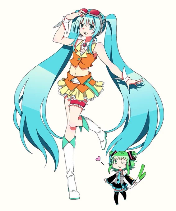 初音ミクでGUMI/イラスト 