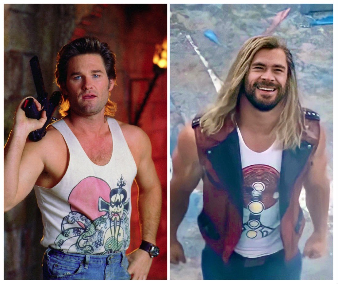 Wugmanmax's tweet image. Thor looking very Jack Burton appreciation tweet @chrishemsworth @TaikaWaititi @thorofficial @MarvelStudios
