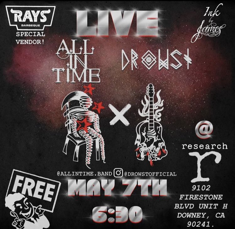Playing free show with my band🎸 May 7th🌊