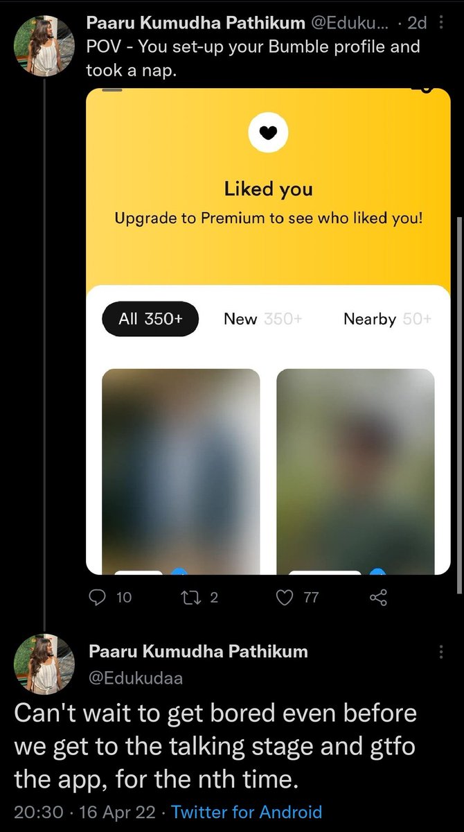 honestwamen's tweet image. Men deal with the crude reality of little to no options, women deal with the paradox of choice

Same as ever, just accelerated to a higher degree by technology

Don't complain. Don't throw a fit. Accept the reality. Learn to adapt or go extinct.