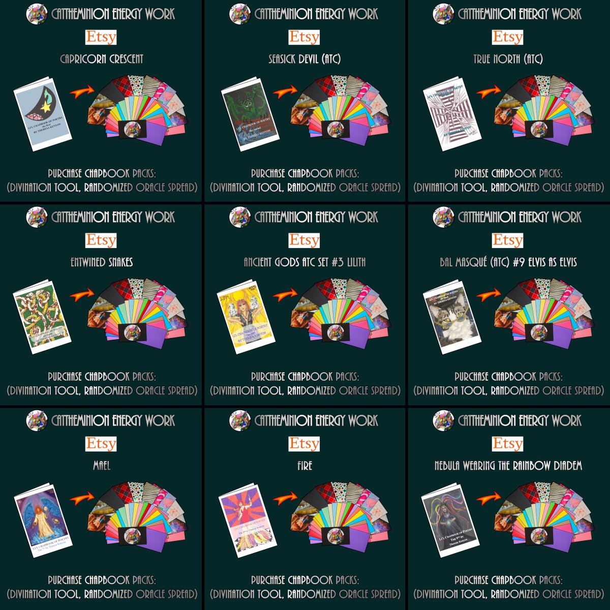 thecatcameback's tweet photo. UPDATED SLIDES
Randomized mystery Chapbook Packs (Divination Tool) for sale in my Etsy shop
https://t.co/QKVAmPsemy
Code 3STAR17 for 17% off 3+ items!
#divinationtools #oracle #smallformatart https://t.co/FedqIF3T9h
