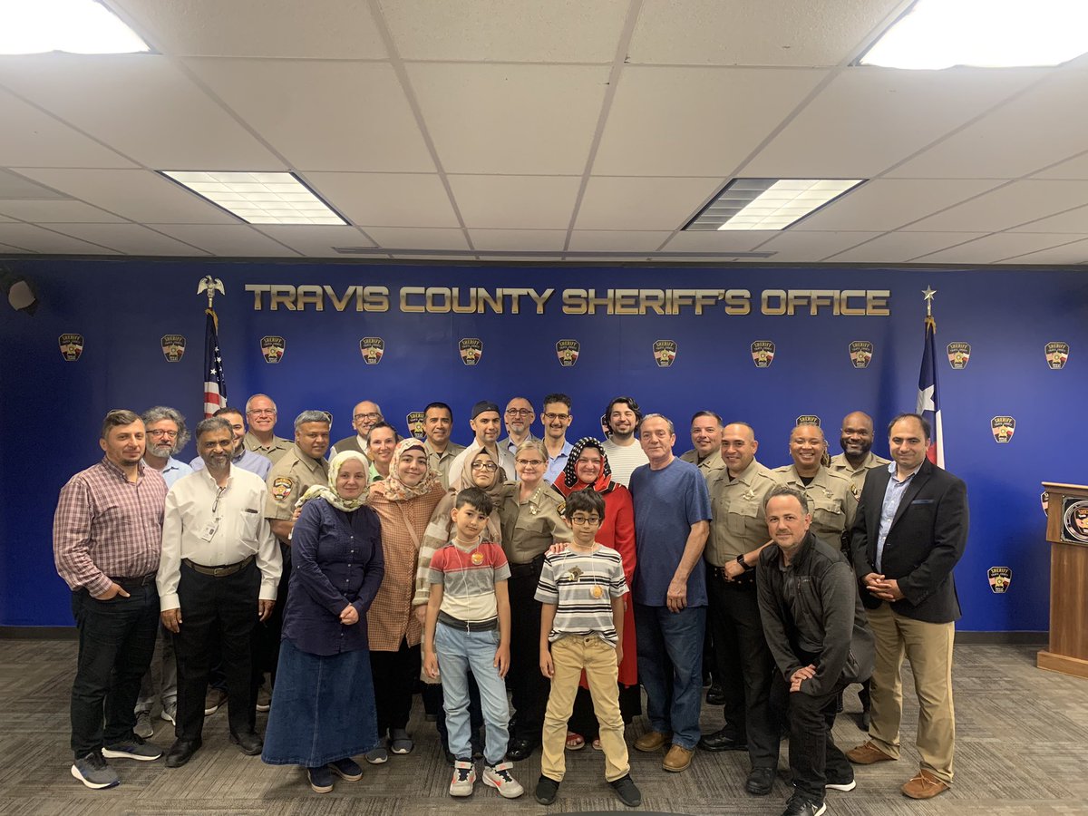 dialogueatx's tweet photo. We were delighted to break our fast with @TravisCoSheriff 

We would like to thank @SallyTCSheriff and her staff for their warm hospitality. #ramadan2022 https://t.co/kpgPfKsMzF