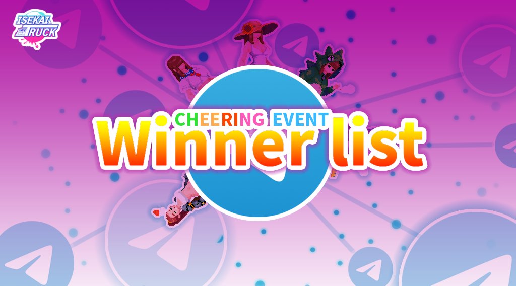 📣Telegram cheer event winners.

Thank you for participating in this cheer event. 🤗

🎁Winnerlist
isekaitruck.gitbook.io/isekai-truck/e…

Congratulations.❤️