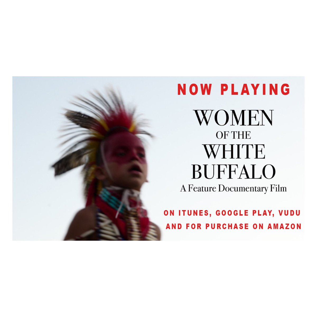Grateful to read all the positive reviews for Women Of The White Buffalo now streaming on iTunes, Amazon, Vudu and Google Play ⭐️