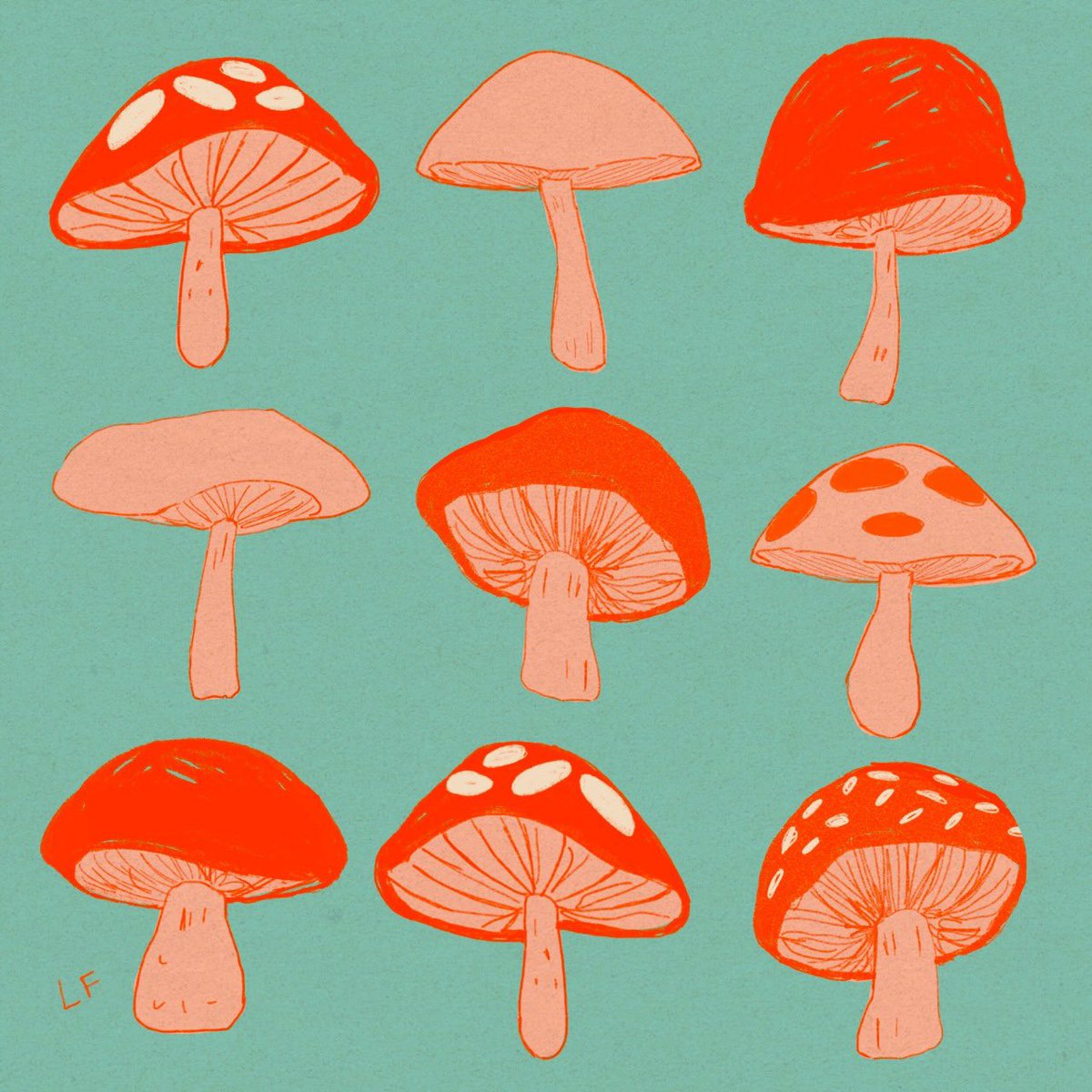「Mushrooms 🍄 」|Libbyのイラスト