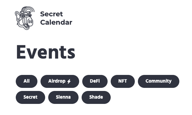 SecretCalendar's tweet photo. A lot of people asking: wen #airdrop?

All we can say is that if the Airdrop includes $SCRT stakers or SN projects, then you can see it at: 

🕵️‍♂️https://t.co/88f6fPLXbH 🗓️

Explore our Airdrop⚡️ tag and get all the alpha
$SHD $JKL $LGND $DRO $CLAN $DAVA $SEASY $AMBER $SDAO $OBSCU https://t.co/Oq9Rr9G0hO