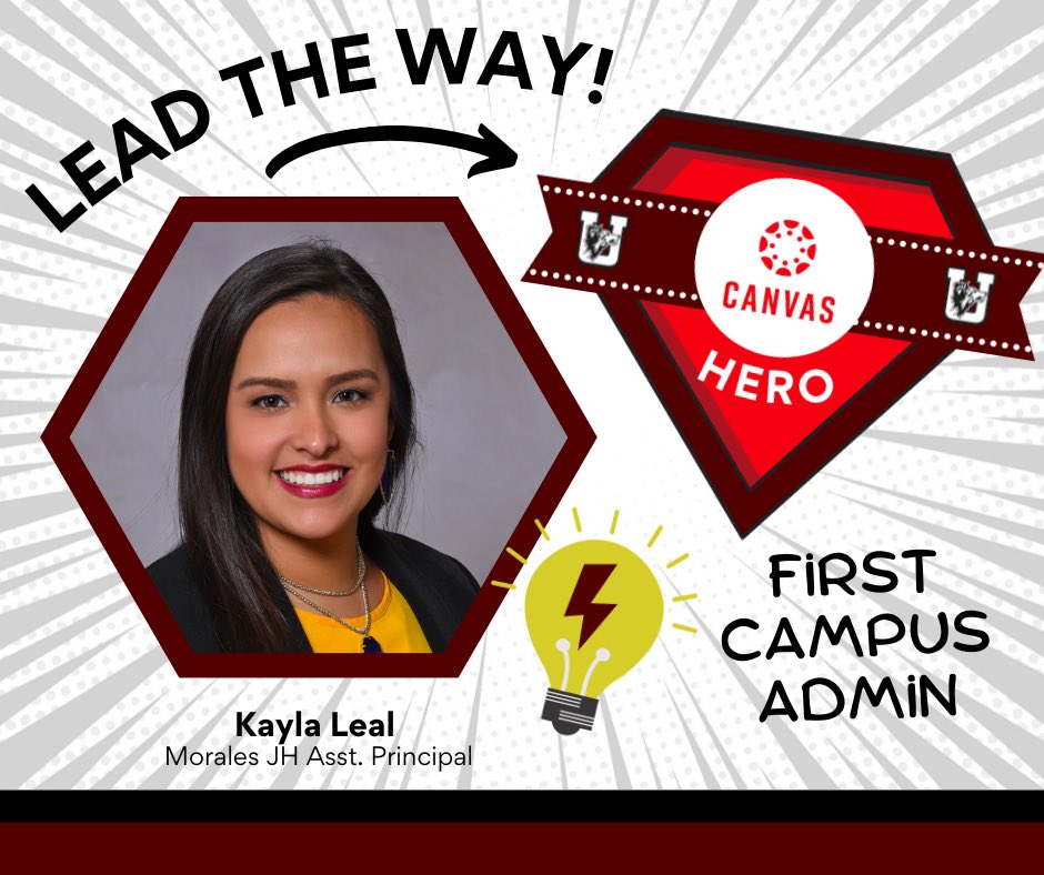 litUCISD's tweet image. Congrats to our first campus admin to earn the Canvas Hero badge! I wonder which campus will have all Admin users earn their badges first? ⚡️🏫