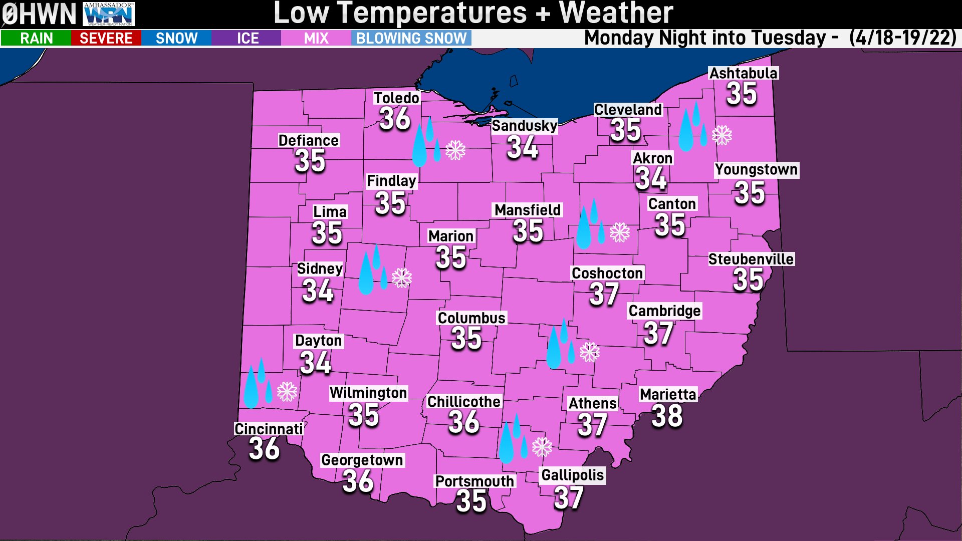 Ohio Weather Network on Twitter "Isolated to scattered precipitation