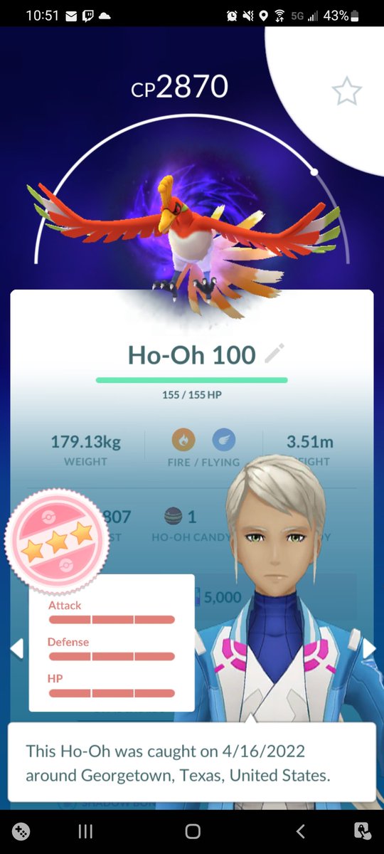 adambomb255's tweet image. I know I am super late to the party but holy Ho-Oh! #PokemonGO #ShadowHundo #Pokemon