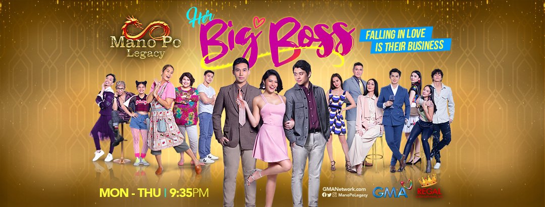 ManoPoLegacy's tweet photo. Patuloy lang na sumubaybay sa 'Mano Po Legacy: Her Big Boss', Monday to Thursday, 9:35 p.m. sa GMA. https://t.co/uVDnt9LQ14