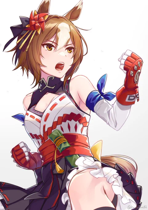 55日目:ほぼ一重の奥二重ツリ目和美人最高です
 #ウマ娘 #ヤエノムテキ #1日1ウマ 