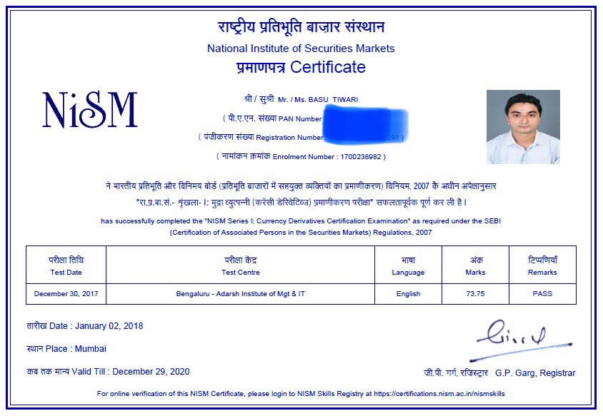 tiwaribasu's tweet photo. At one point, i thought having these certificates were enough to be successful in Trading.
Looking back, these were just first steps in learning!! The trading journey is much more advanced than one can anticipate!!✌️

#trader #markets #nse #nism #nismviii #nismxv #nismva #nismi https://t.co/iHGqwye3ip