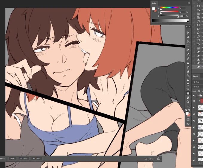 WiP of busy goofs 