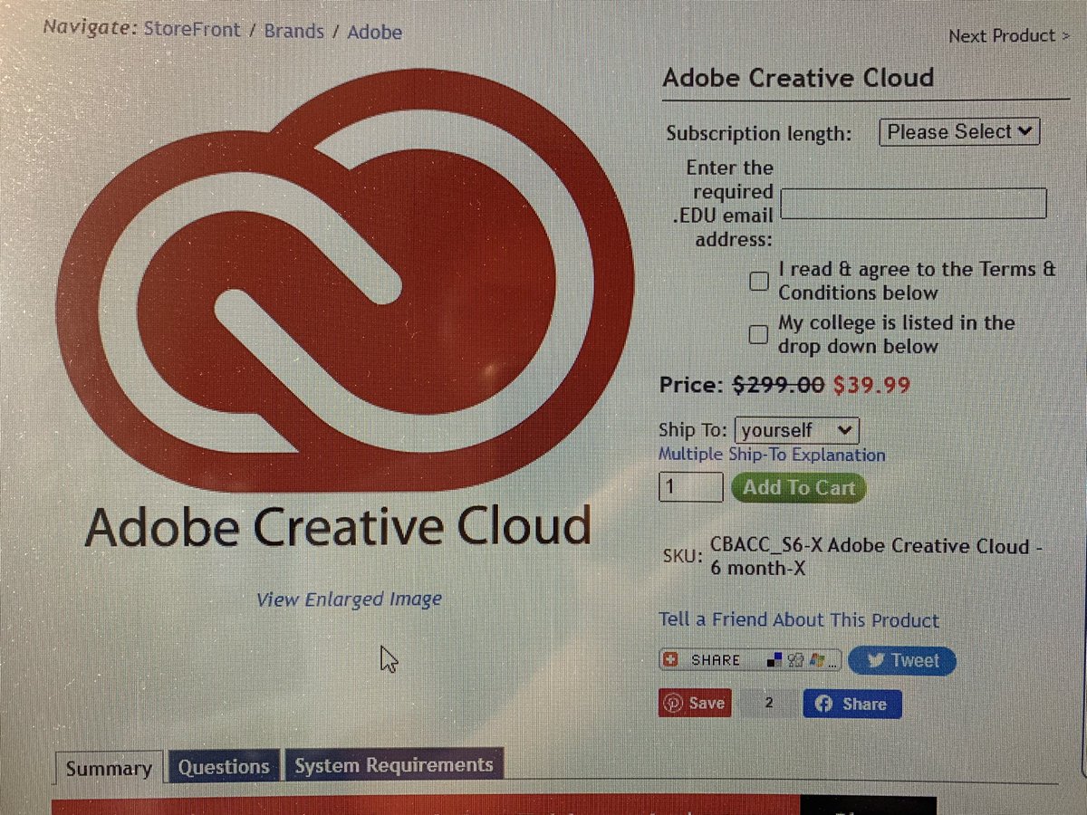 lawrence_sng's tweet photo. Just found out that @PCCLancer students can get Adobe Creative Cloud for almost 87% off…man I wish I had found out about this sooner https://t.co/Jfg82ku2hZ