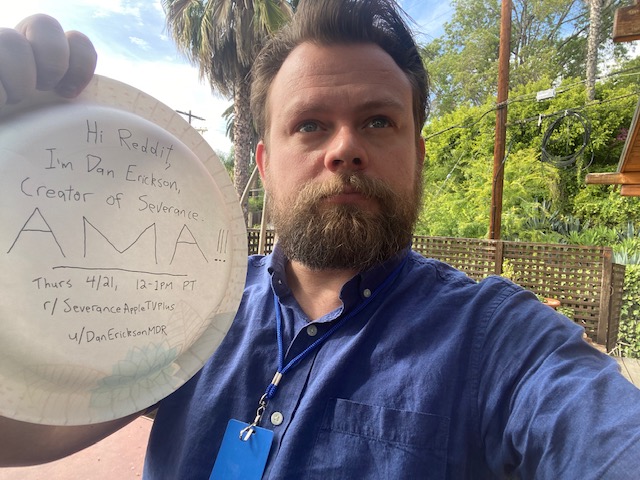 DanErixon's tweet photo. I’m not one of those weirdos who owns a piece of paper, but I do possess a great deal of #Severance knowledge, some of which I’ll be sharing on Reddit this Thursday, 4/21, from 12-1pm PST. Hope to see you there! https://t.co/sYuHxThNPk