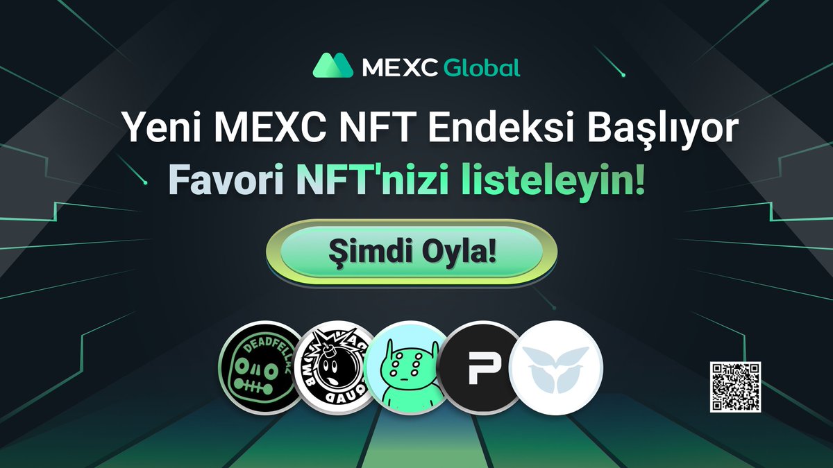 MEXC_Topluluk's tweet photo. ❤️🔥#MEXC, #NFT Endeksi Başlatıyor: #NFT Endeksinin 2. listelenmesi için Oy Kullanın!
📋Ayrıntılar: https://t.co/CXvMzyVE0n
📌Oy kullanma linki: https://t.co/6nP2jnmYci
👉 Hesap Açın: https://t.co/AMfuQ8p3dH
#MEXCTürkiye #ETH #TRON #BTC https://t.co/lqoDWxgBDd