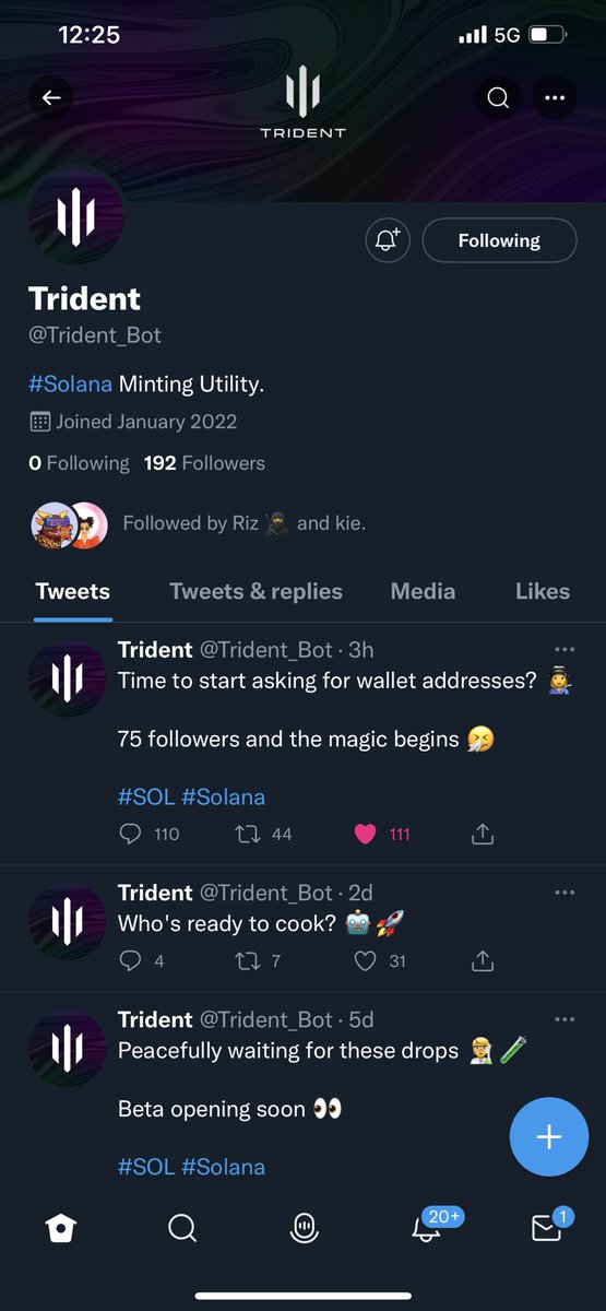 Guilzoid's tweet photo. @Trident_Bot Followed still early https://t.co/nufxNNZIpl