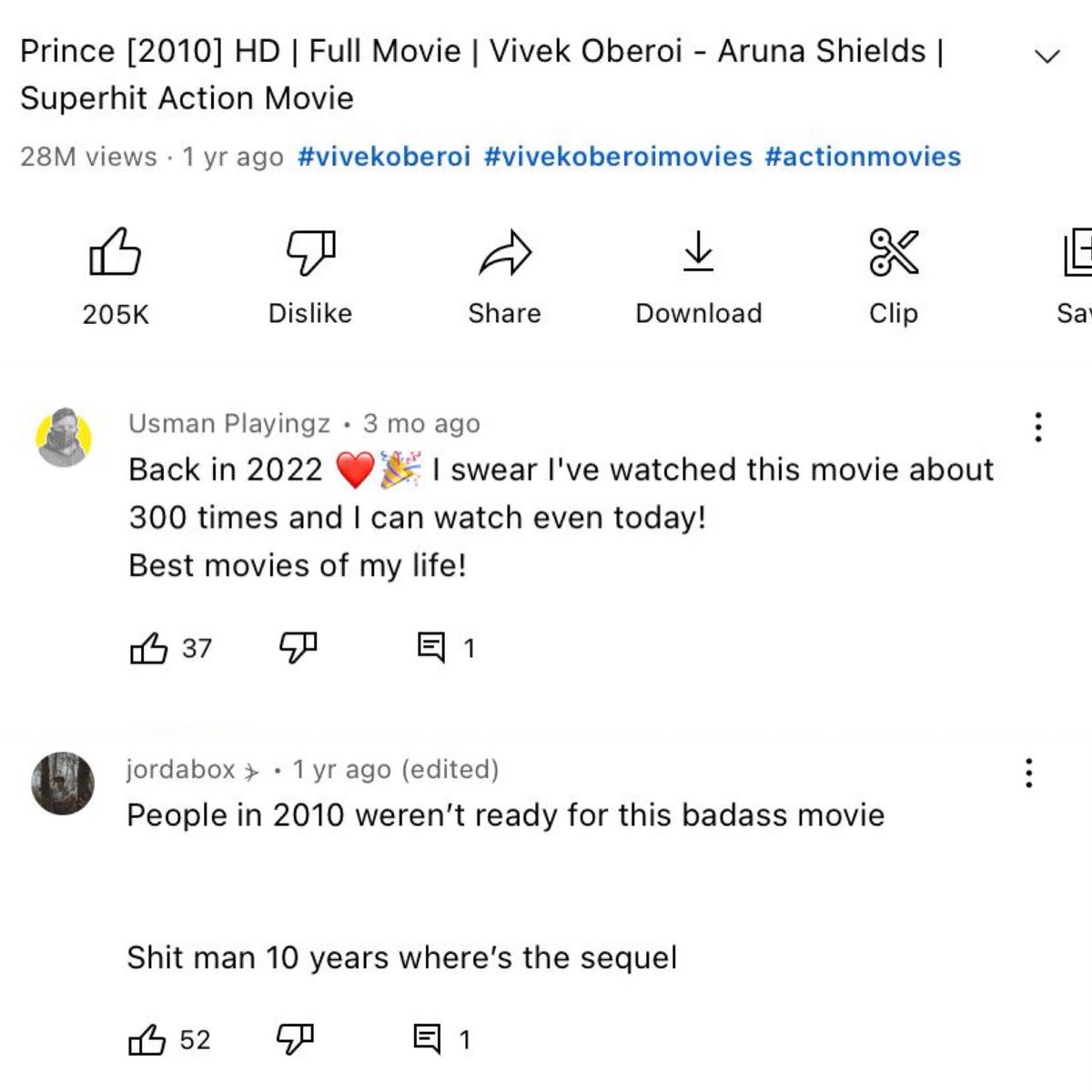 After 12 years #prince has 28 Million Views on YouTube in a Year & some fantastic comments!! Thanks @suvirchanrai for sending this to me!! @vivekoberoi @TheArunaShields @kumartaurani @RameshTaurani @tipsofficial #12yearsofprince