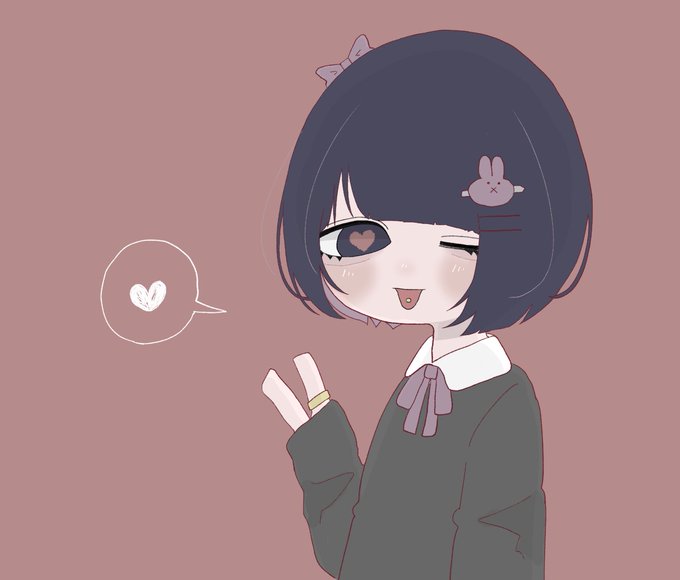 黒髪ボブのtwitterイラスト検索結果