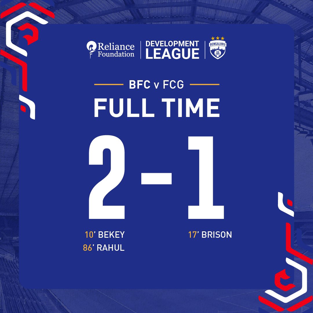 bengalurufc's tweet image. The final whistle is heard in Nagoa, where our Blue Colts have picked up three more points in the #RFDevelopmentLeague with Bekey and Rahul the scorers yet again. ⚡️#WeAreBFC #BFCFCG