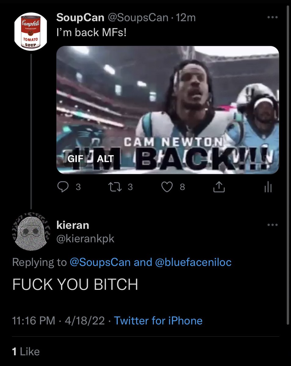 SoupsCan's tweet photo. Dude still on my ass… https://t.co/XwMTvXKT5i