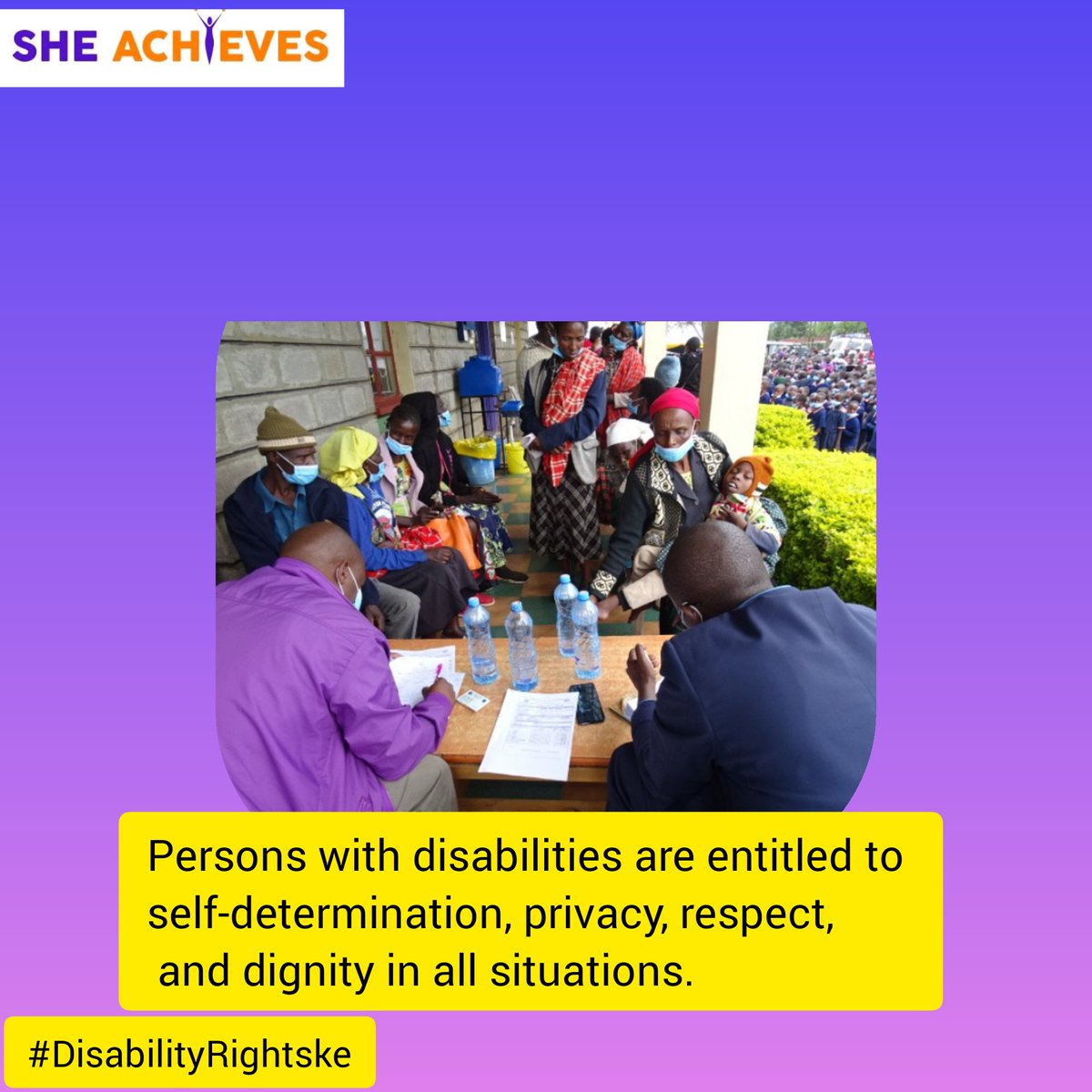 Persons with disabilities are entitled to self-determination, privacy, respect, and dignity in all situations
#DisabilityRightske