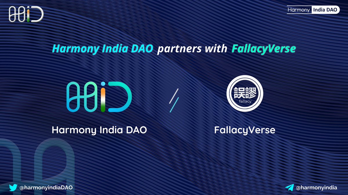 harmonyindiaDAO's tweet photo. .@harmonyindiadao &amp; @Fallacy_V1 strike a strategic partnership for mutual growth &amp; cooperation.

#fallacyverse is a cross-chain metaverse &amp; NFT project based on #harmonyprotocol &amp; Fantom. It boasts of more than 5000 characters that are randomly generated!

$ONE #partnerships https://t.co/1TuCFCrfh0
