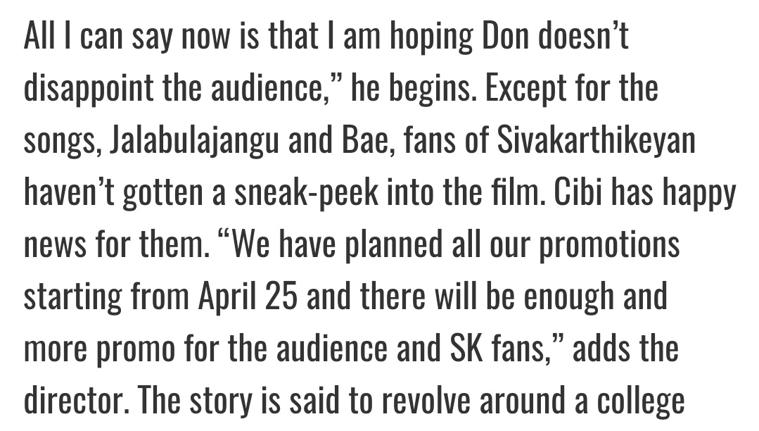 ASK_172's tweet photo. #Don offline/online promotions starts from April 25 ! 

Trailer on may 1st week 

No Change in Release date May13

#Sivakarthikeyan @Siva_Kartikeyan @Dir_Cibi @SKProdOffl @LycaProductions https://t.co/mMnb9mjaUX