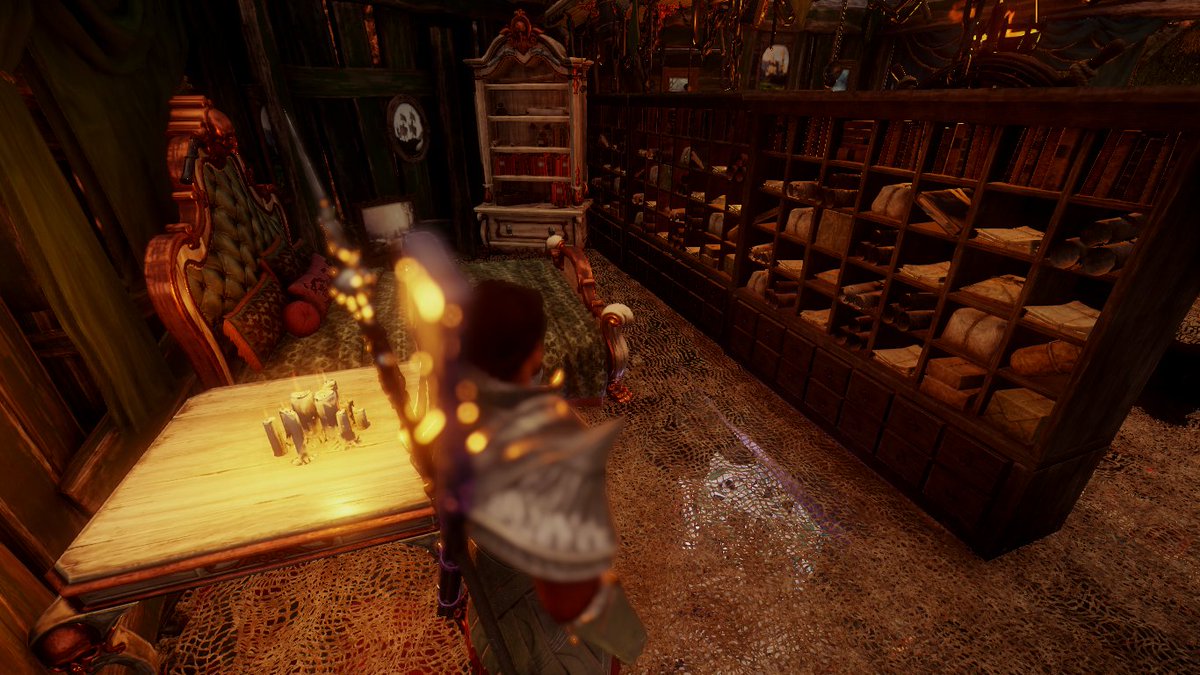 Reykio96's tweet photo. @playnewworld Dariiamn - US East - Orun 

This house features a floor built entirely from fishnet rugs! secret rooms, Ominous vibes, a dream home for any swashbuckling pirate nestled deep in the Reekwater Swamp #BestAeternumAbode https://t.co/ok54mmrmdM