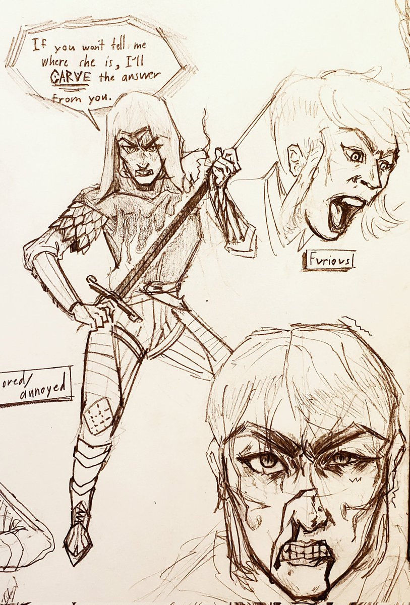 frying_squid's tweet photo. Have I talked about Valencia, my blood hunter rogue? I have to admit, I never thought I'd have fun playing a homebrew and yet here I am, getting throughly invested in my girl. She's very feisty, but only to cover up her tragic, tragic past 😢 #DnDcharacter #dnd #bloodhunter https://t.co/6NVAkLzrG2