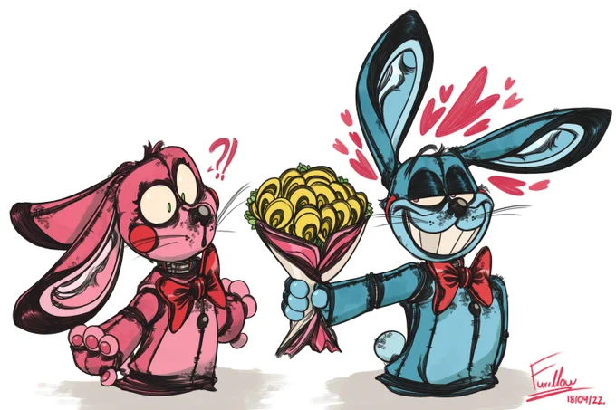 I think i been drawing too much blood lately, 
So, have something cute this time! 💕✨
#FNAF #fivenightsatfreddys #fnafsl 