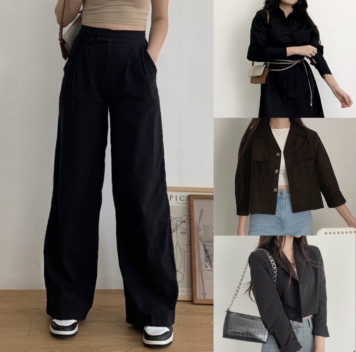 checkstuffz's tweet image. black outfit ideas 

- a thread -