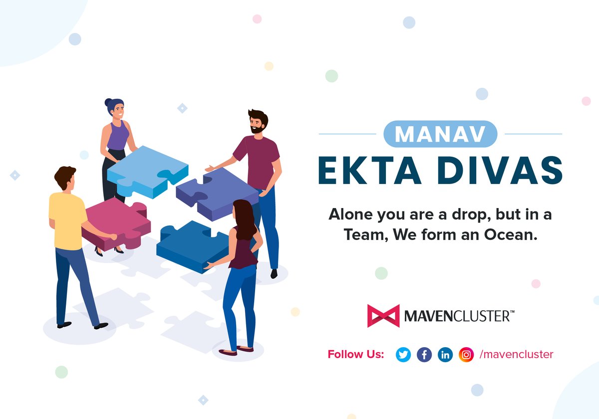 mavencluster's tweet photo. On the occasion of Manav Ekta Diwas, everyone should work together for a better future by pledging peace, brotherhood, love, harmony and unity. @mavencluster wishing you a Happy Human Unity Day to all.
#Happyhumanunityday #humanunityday #humanunityday22 #Manavektadiwas https://t.co/hH5FuYJjka